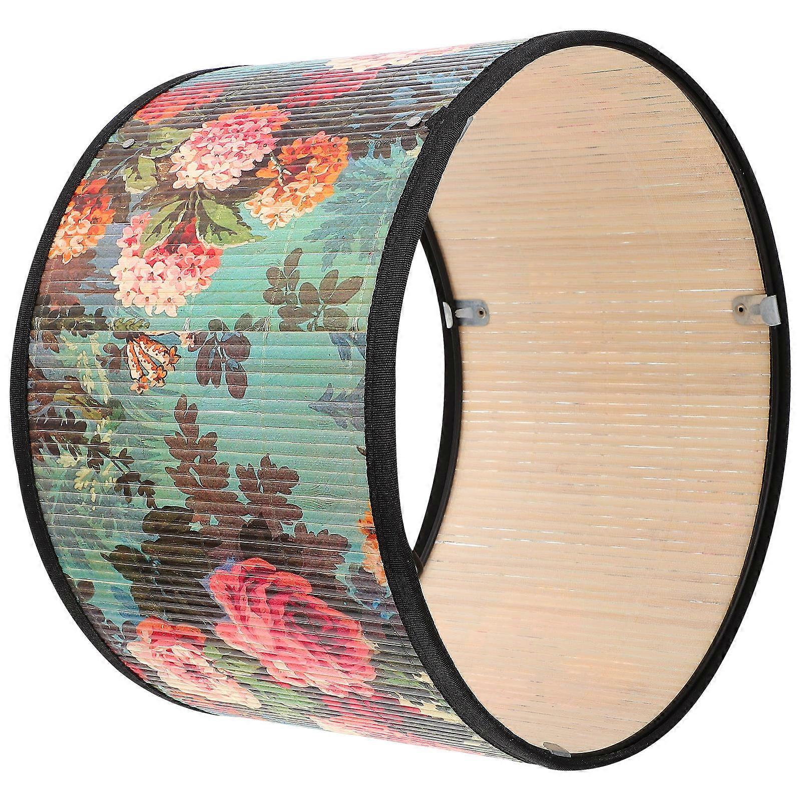 Bamboo Ceiling Lamp Cover with Flowery Design for Decoration E27