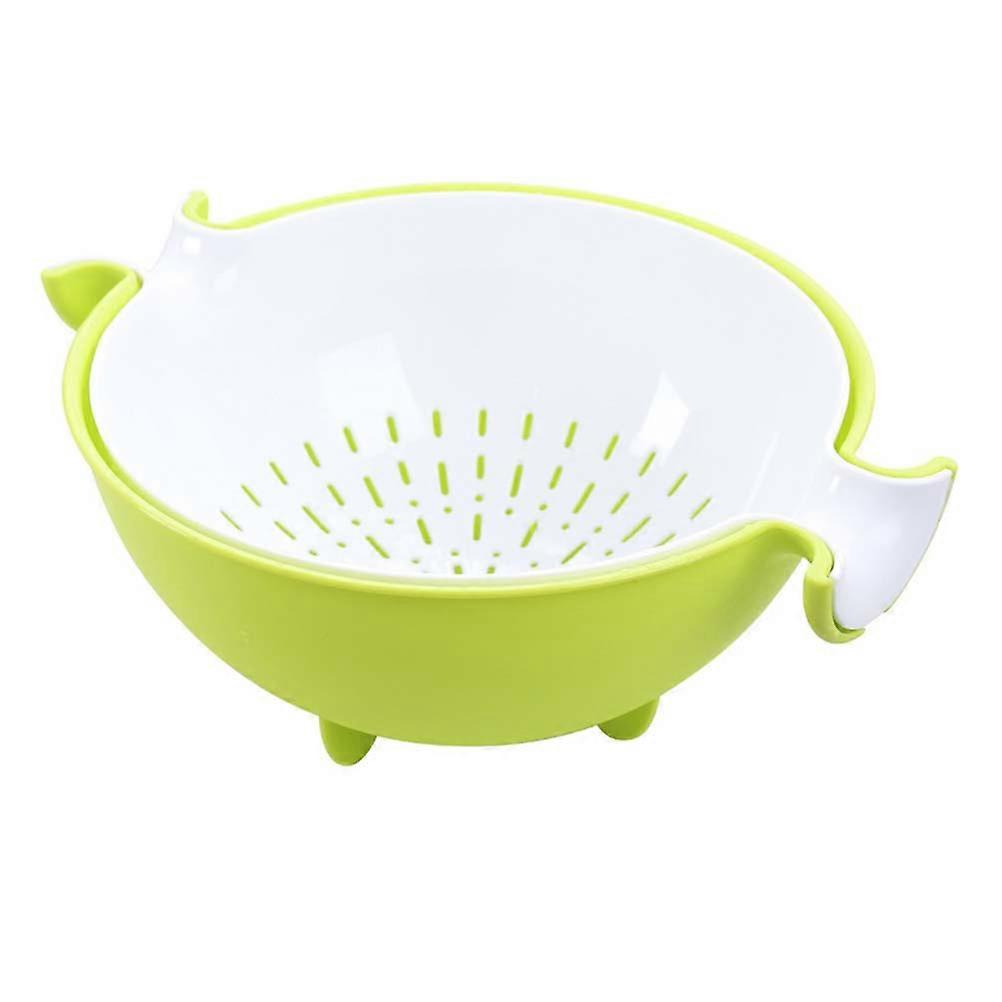 Green 2-in- Strainer Colander Bowl Sets for Kitchen Use 2-Pcs