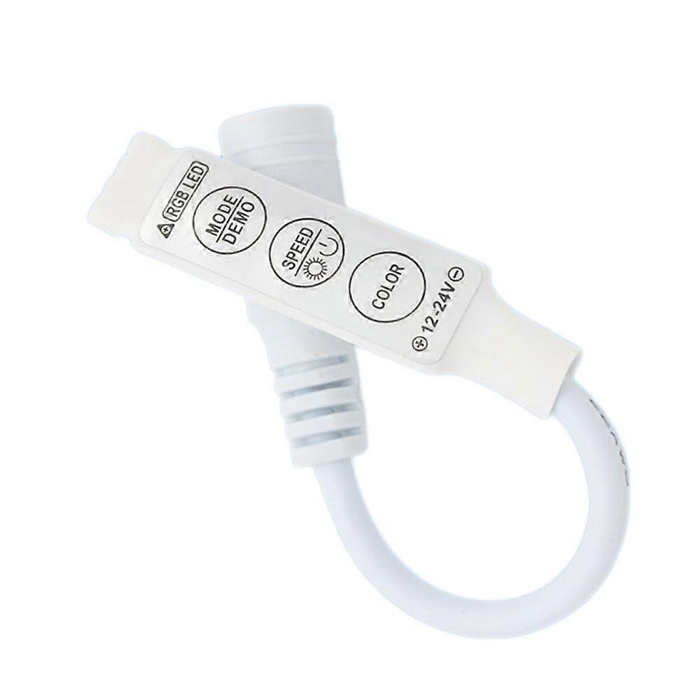 LED RGB Controller DC12V Mini 3 Key with DC Connector Wire for RGB LED Strip Lights