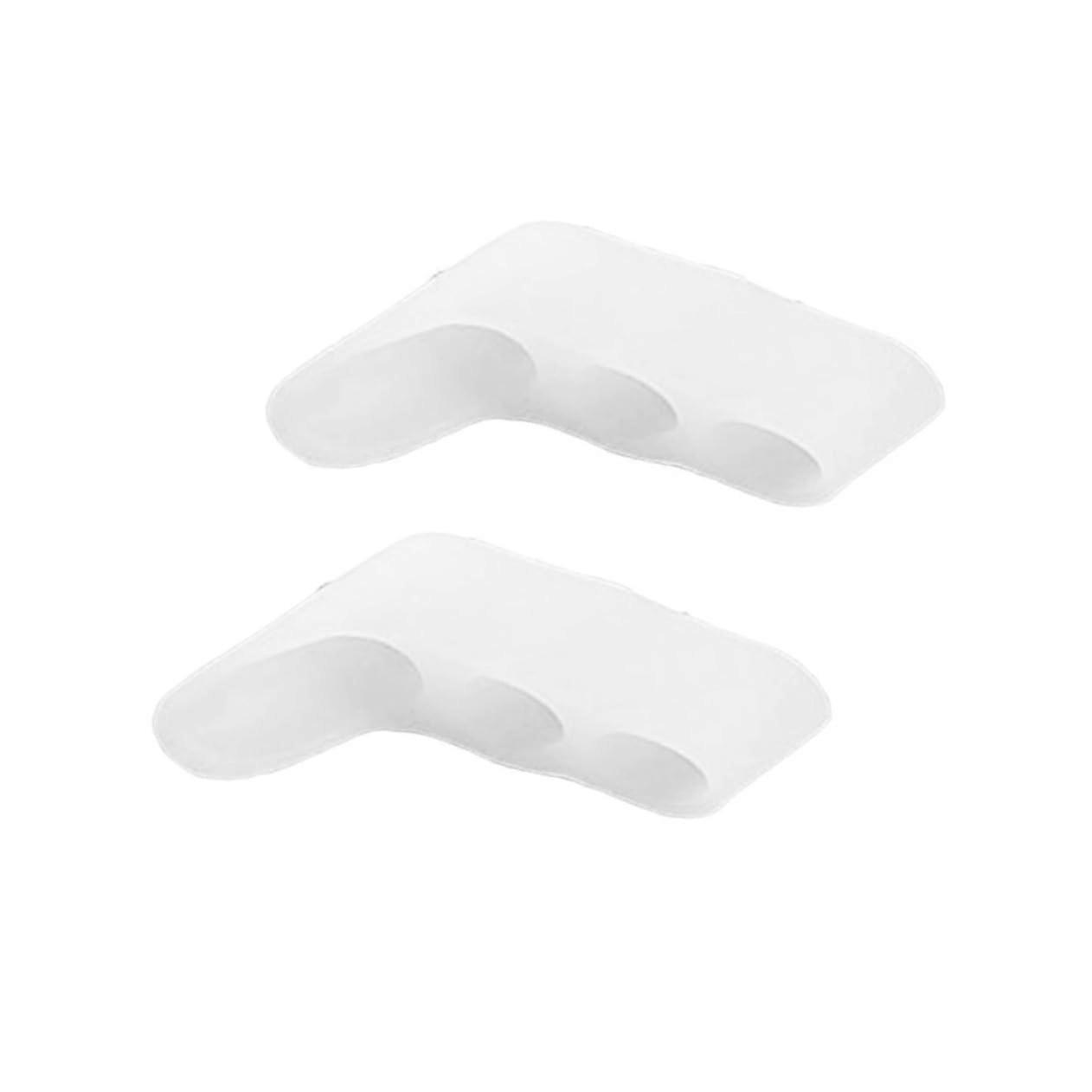 Toe Separators Bunion Corrector Soft Gel 3Hole Design Skidproof Pedicure Spacers White 10pcs