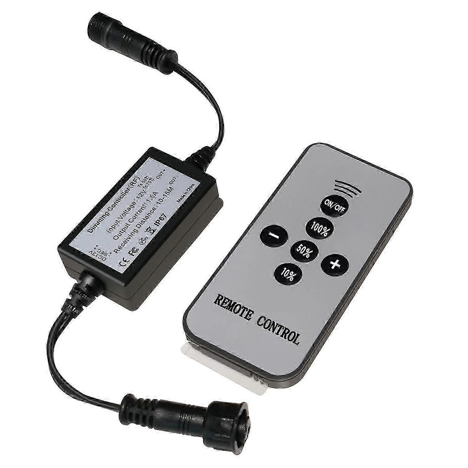 RF Remote Control Dimmer for SMY LED Lights, Waterproof DC Dimmer
