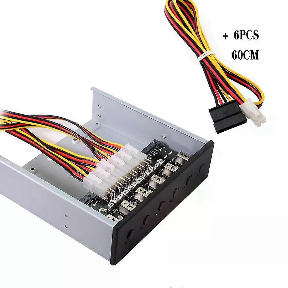 6 Way Hard Disk Selector Controller Hard Drive Power Switch Module for Desktop Computer Support 25/35 Inch SATA HDD