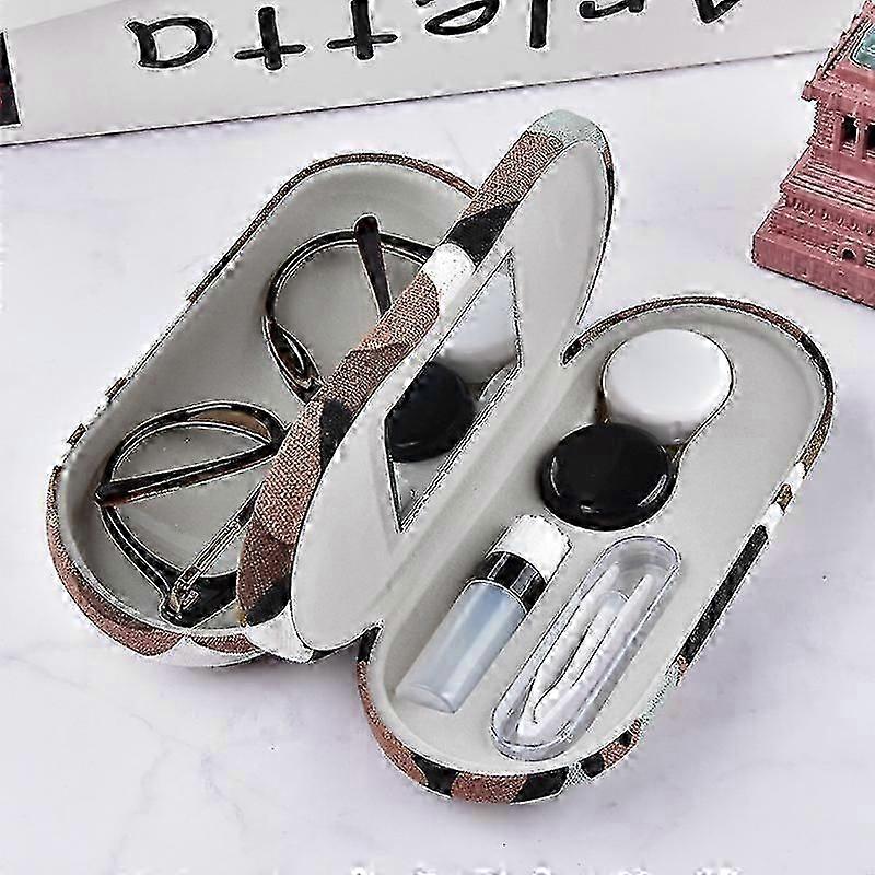 High Quality Multi-function Double Interlayer Metal Eyewear Case For Kit Holder Box Dual Purpose Leather Reading Glasses Case