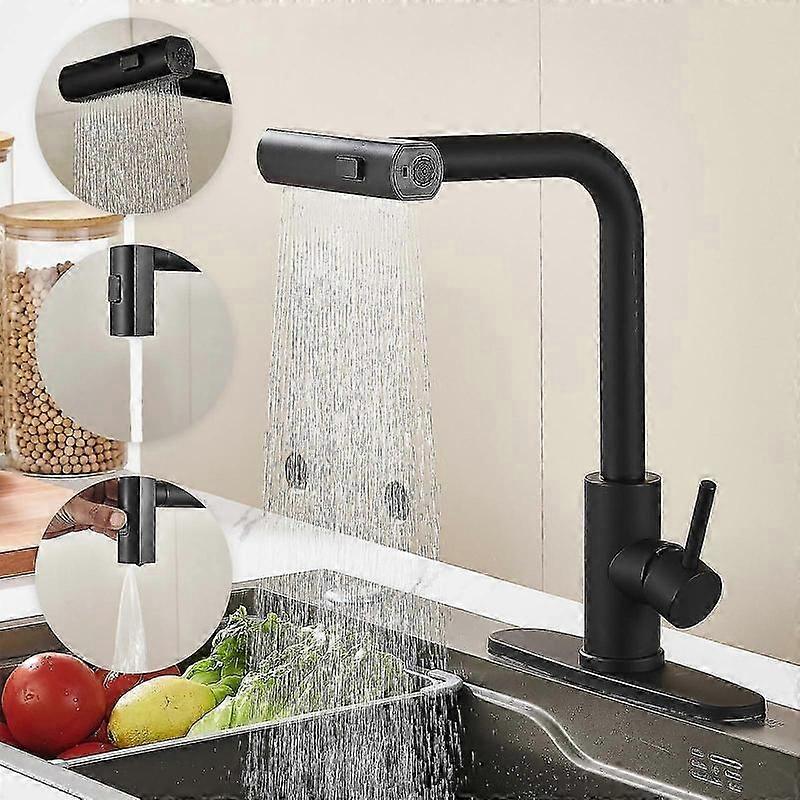 Stainless steel kitchen faucet pull down sprayer single hole