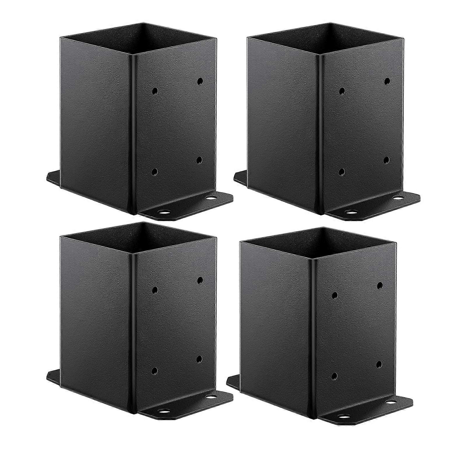 4x4 Post Base Bracket 4pcs Heavy Duty RustResistant Steel Anchor for Deck Pavilion Railing