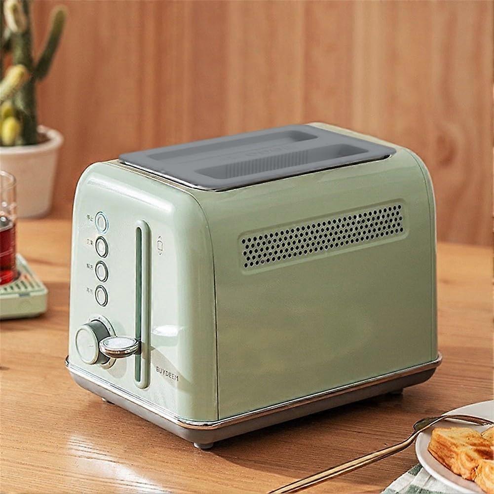 2pcs Dust Proof Silicone Toaster Cover for 2 Slice Toasters Heat Resistant Gray Kitchen Protector