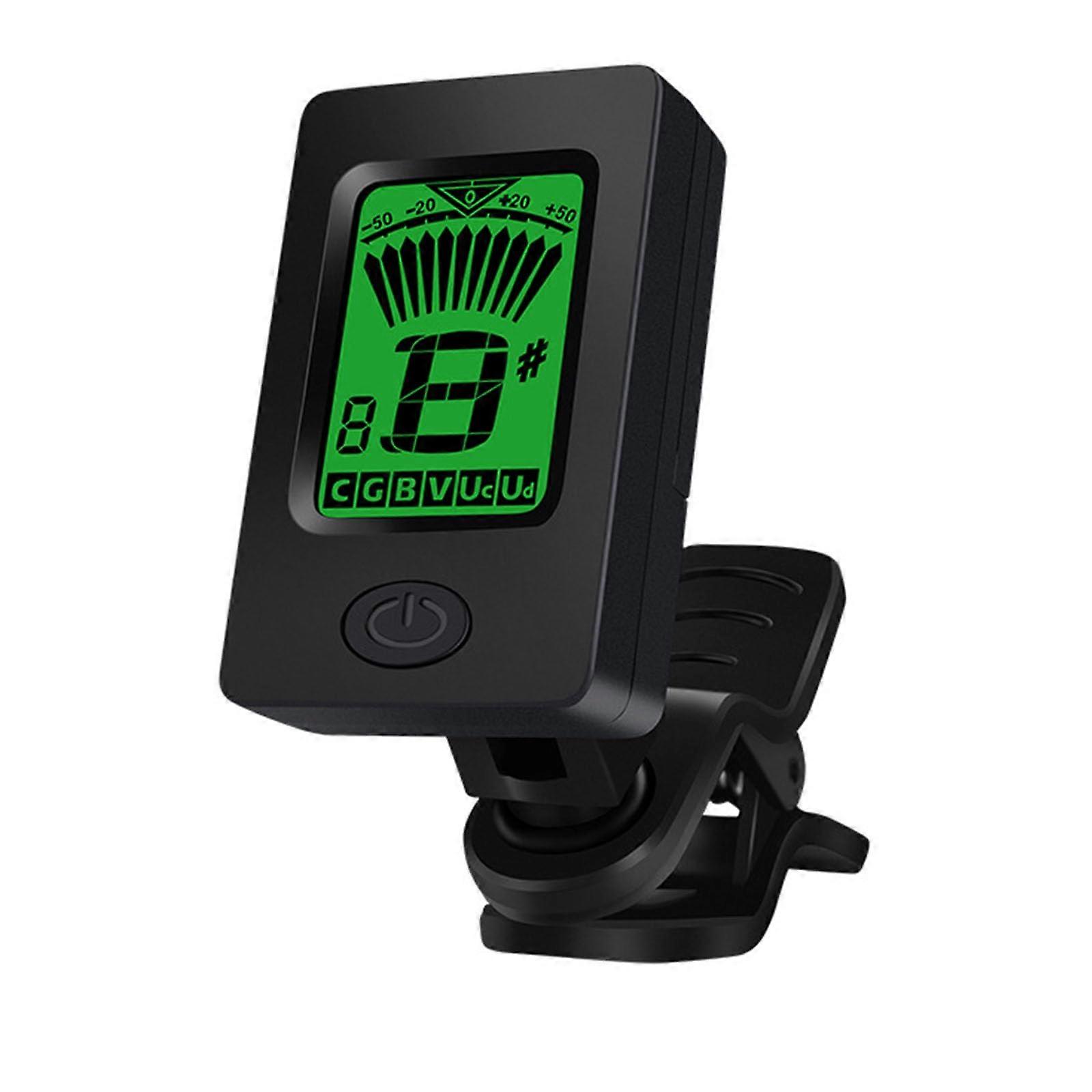 Guitar Tuner Clip On with Precise LCD Display, 360° Rotation, Digital Metronome for Multiple Instruments