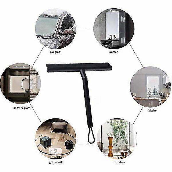 Bathroom Squeegee 21cm Scratch-Resistant Silicone Hanging Design Glass Cleaning Tool