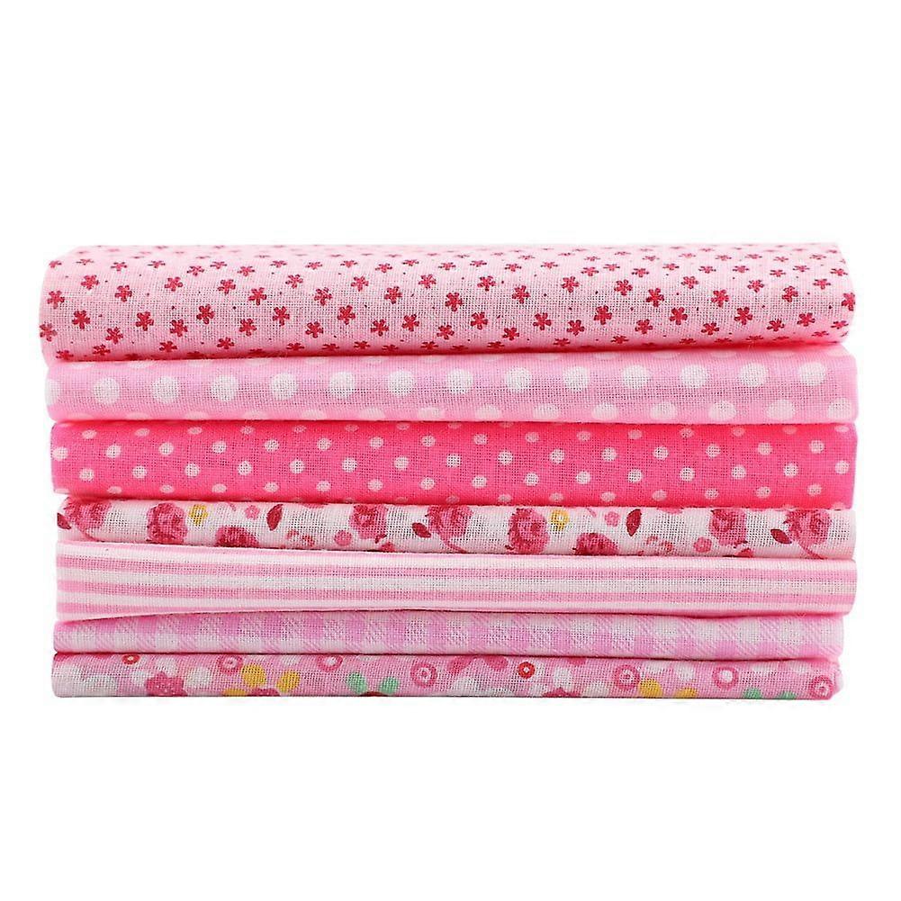 7pcs 25*25cm Cotton Fabric  Assorted Squares Pre Cut Bedding Suite Quarters