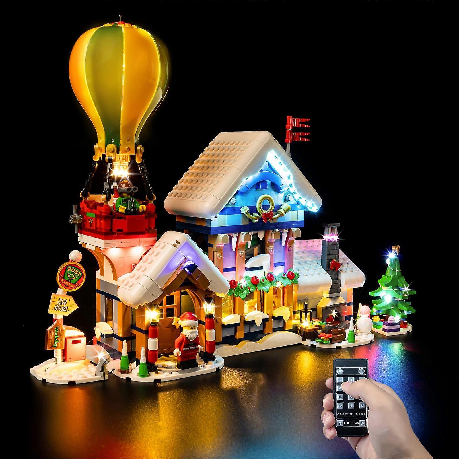 LED Light Kit for  10339 Santa's Post Office, USB Powered with Invisible Wire Design for Easy Installation