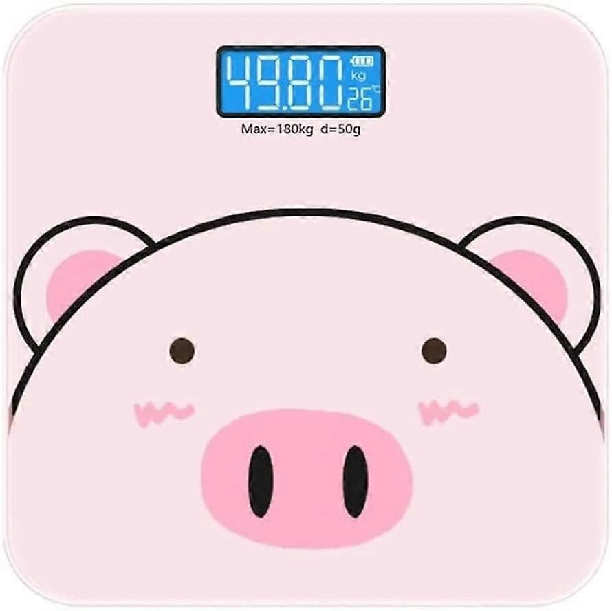 Digital Bathroom Scale USB Rechargeable 10g  Precision LCD Display 180kg Capacity Rounded Edges