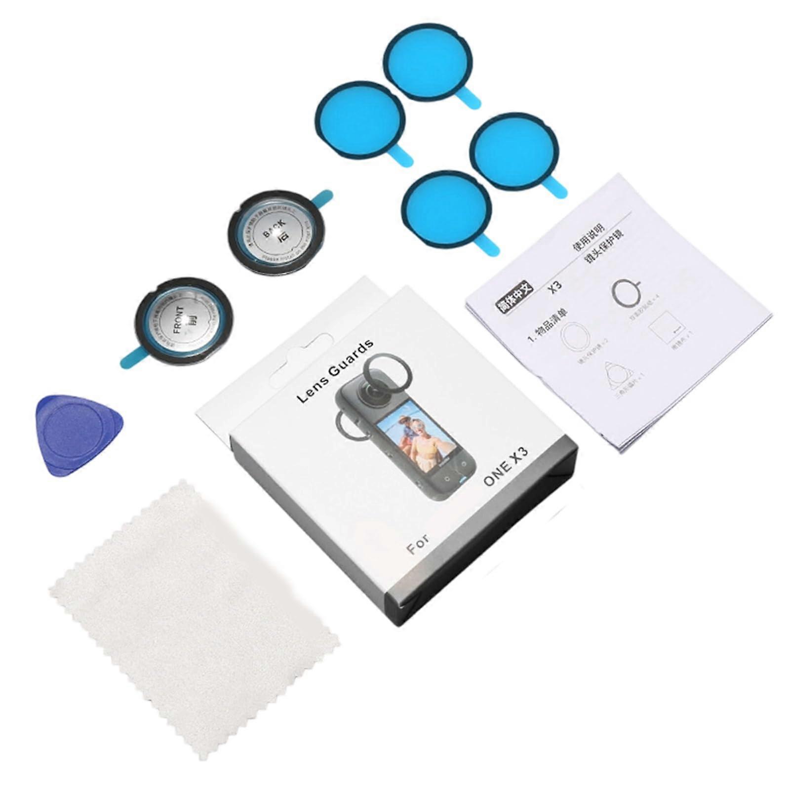 Camera Lens Protector with AntiFog Scratchproof Tempered Glass for 360 Camera Outdoor Use