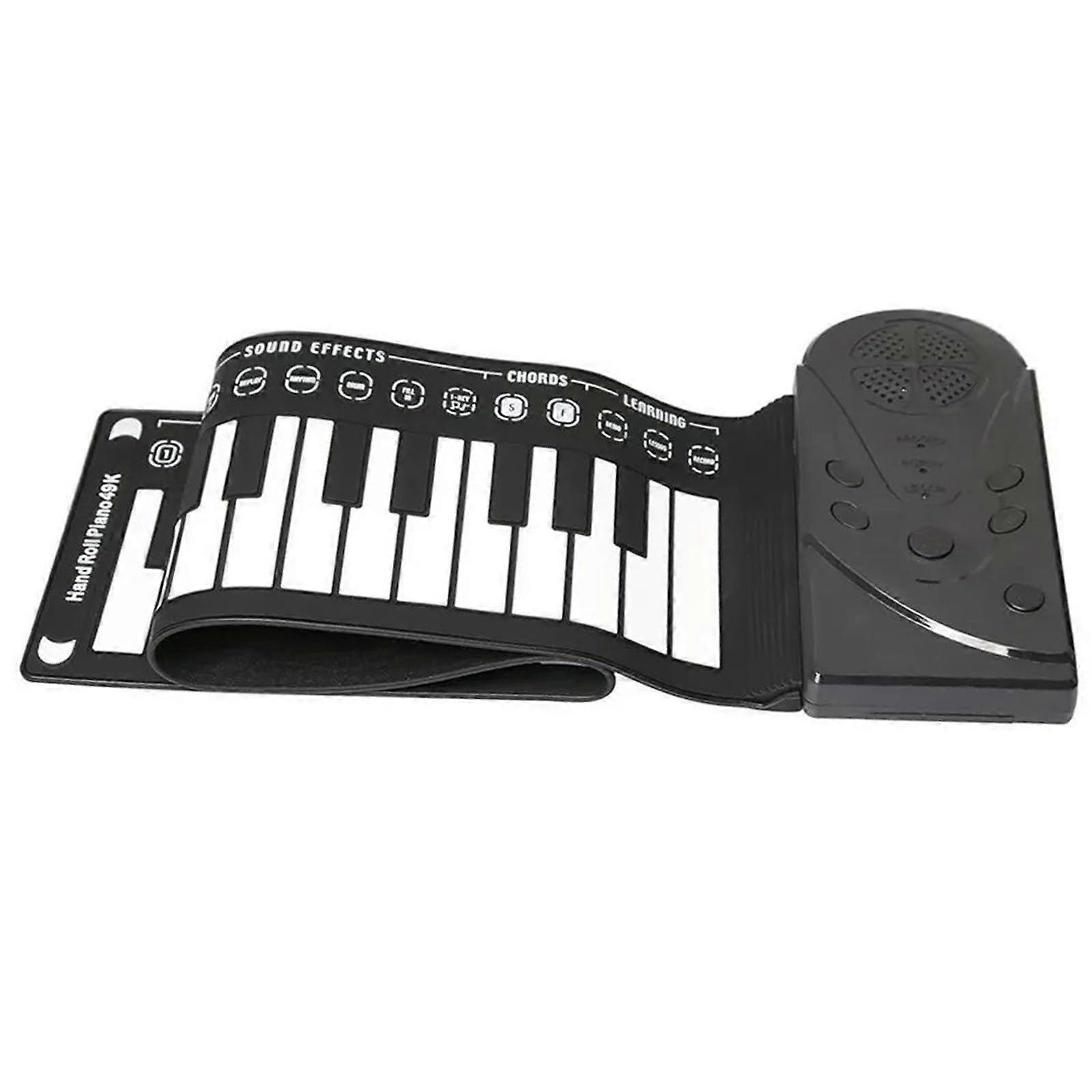 Foldable 49 Soft Silicone Key Electronic Piano Keyboard with Multi Sound Modes and Recording