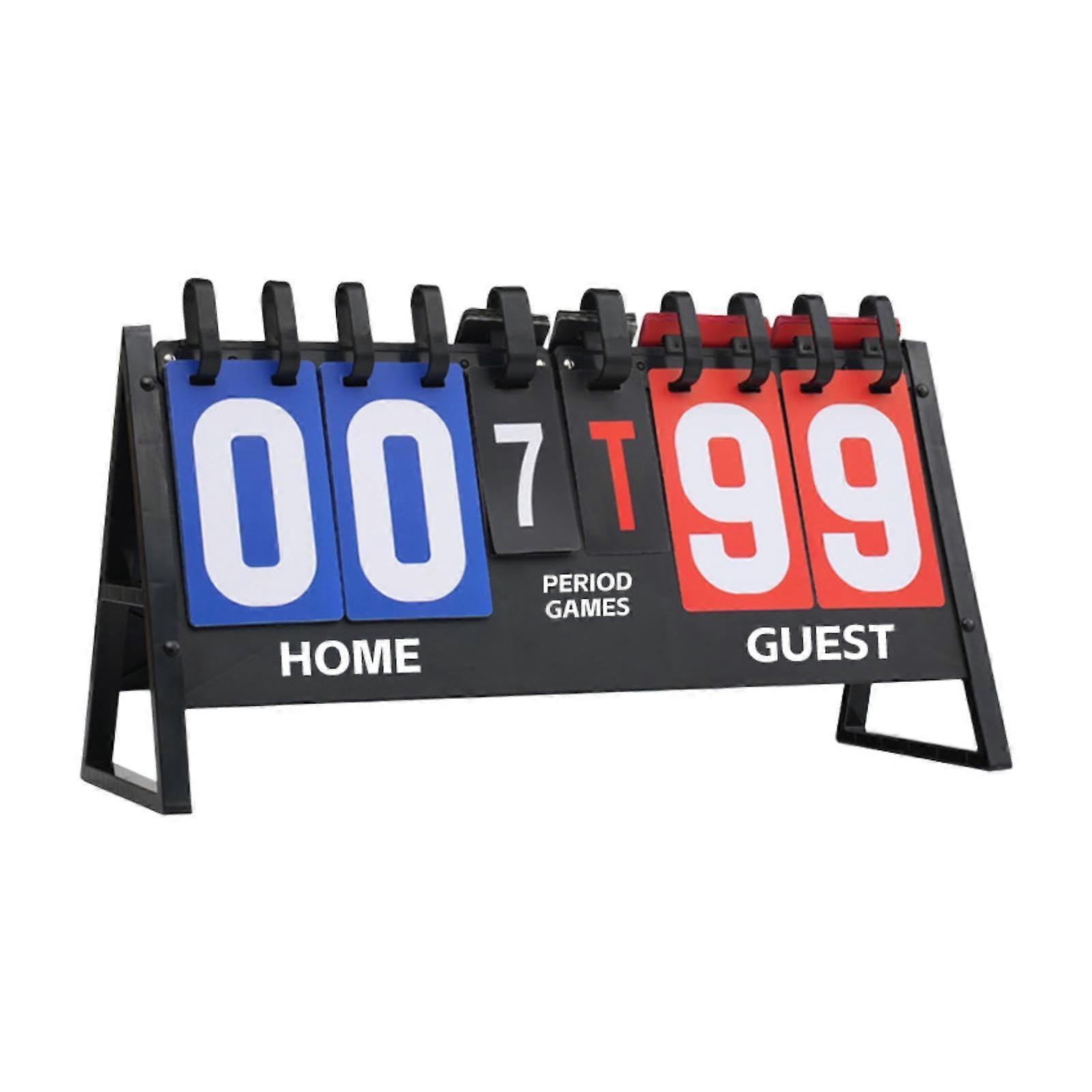 Flip Scoreboard with Easy Flip Scoring, Stable Triangular Base, Reusable Score Keeper for Sports