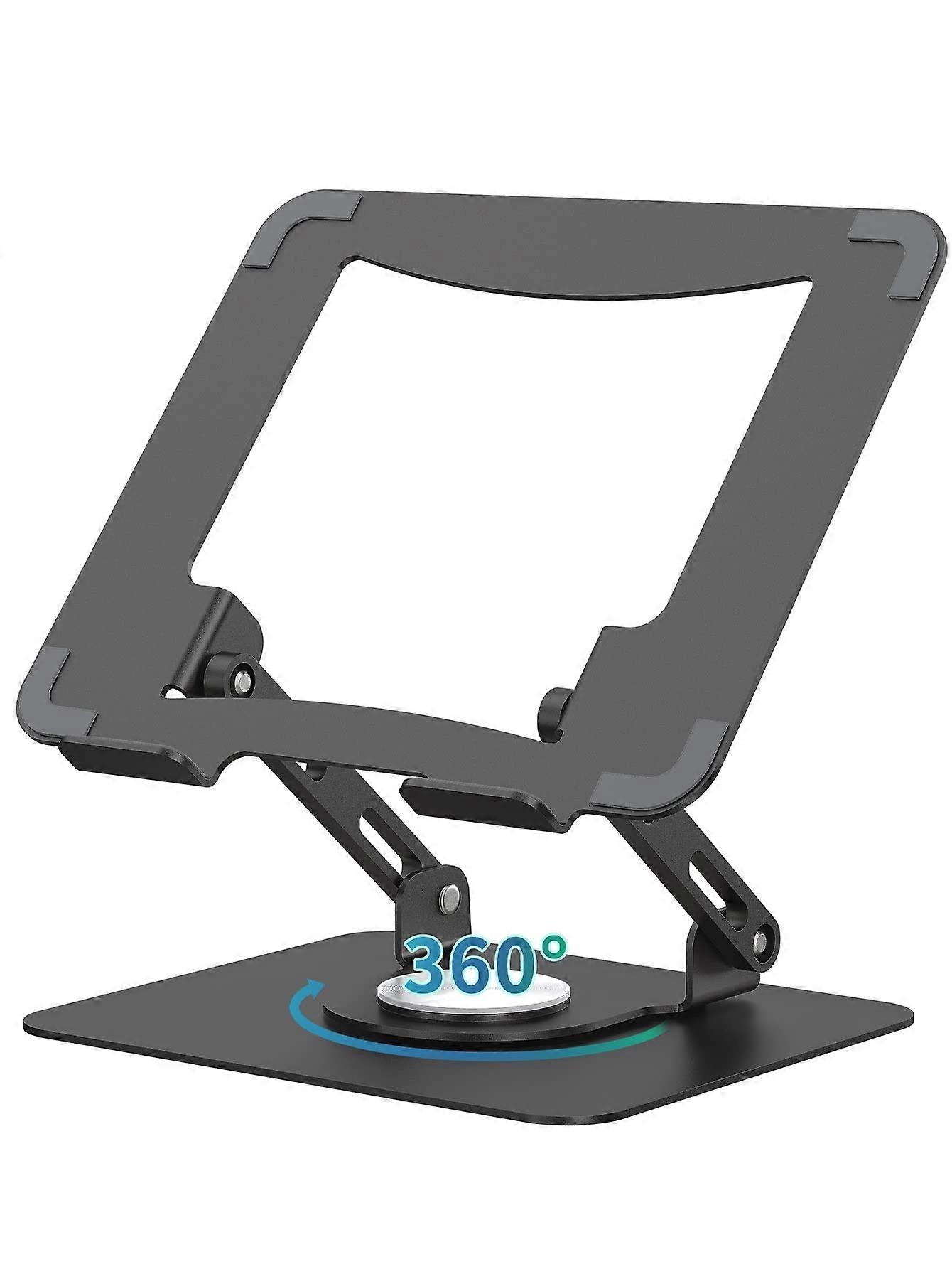 Adjustable Laptop Stand 360° Rotating Base Ergonomic Metal Riser Foldable Holder for 1015.6'
