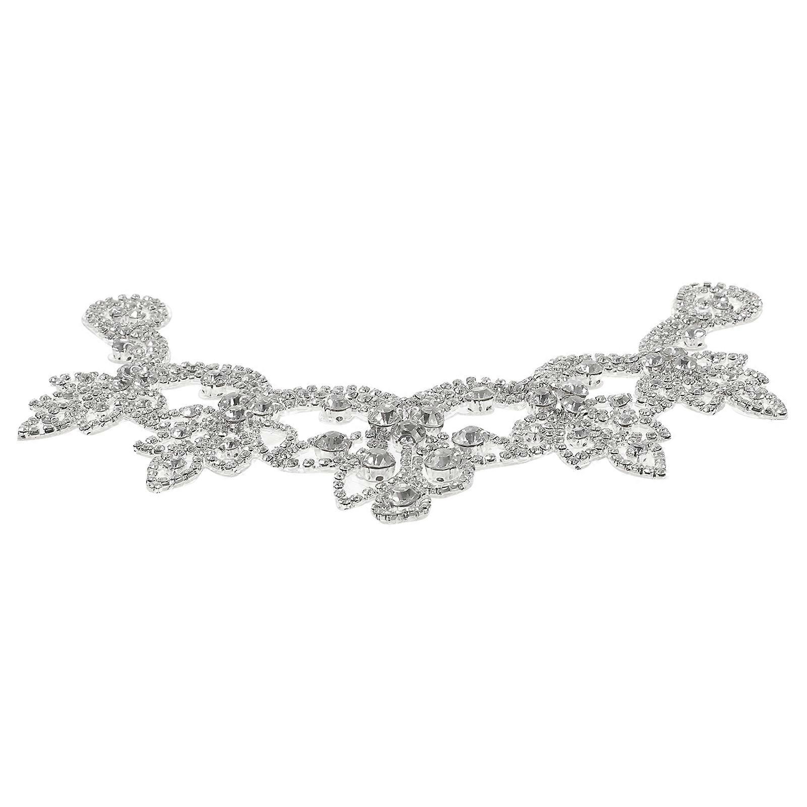 Rhinestone Patch Shiny Rhinestone Iron on Patch for Clothes Decorative Use