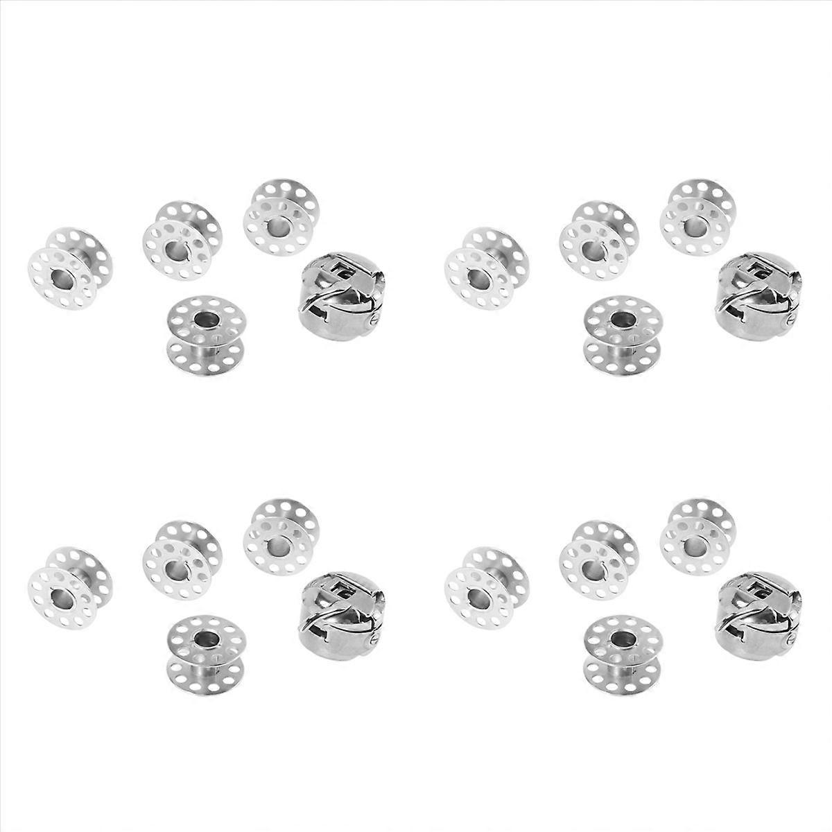 Domestic sewing machine bobbin case + 4 bobbins