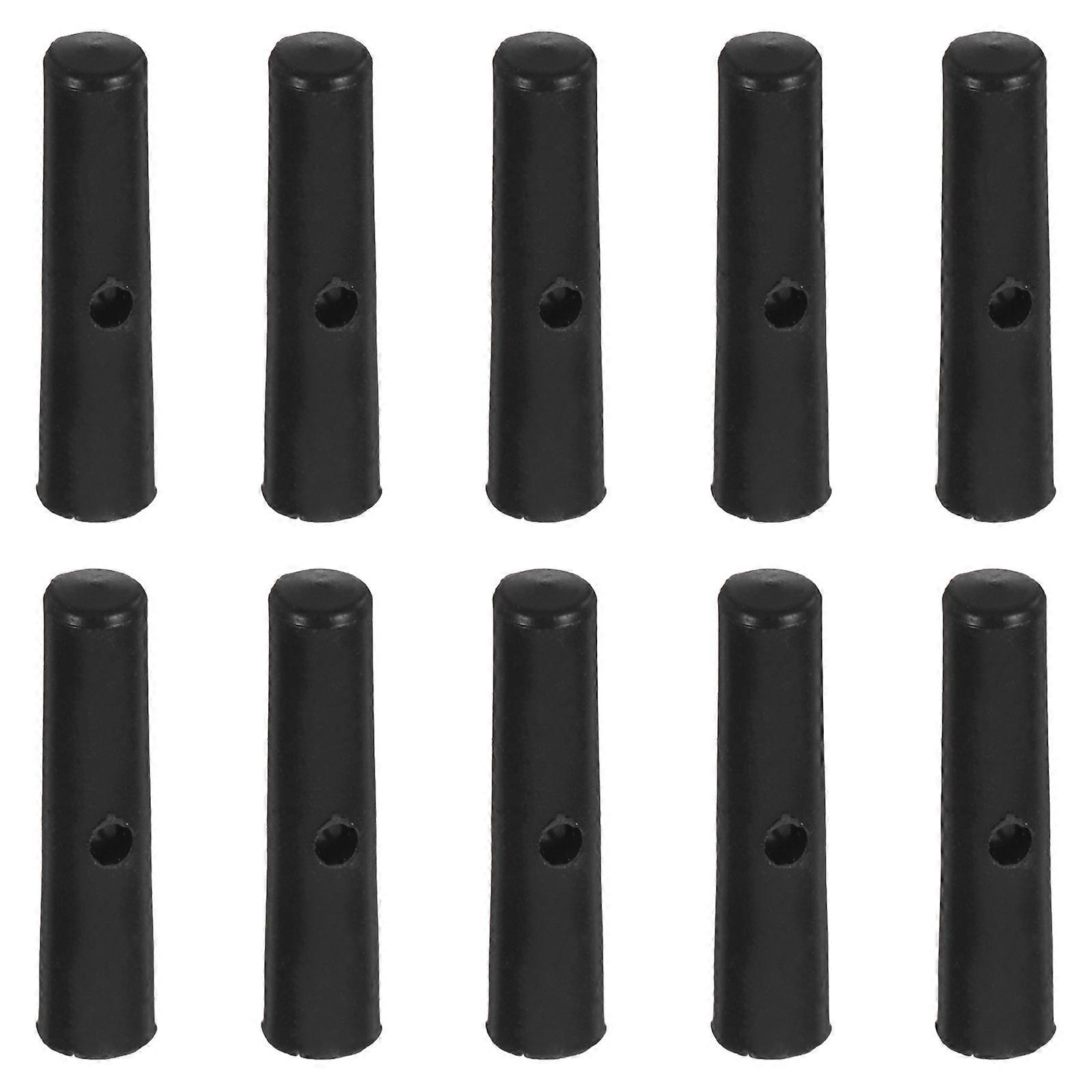 Black Foldable Umbrella Tail Beads Replacement Plastic Bone Covers 30Pcs Set