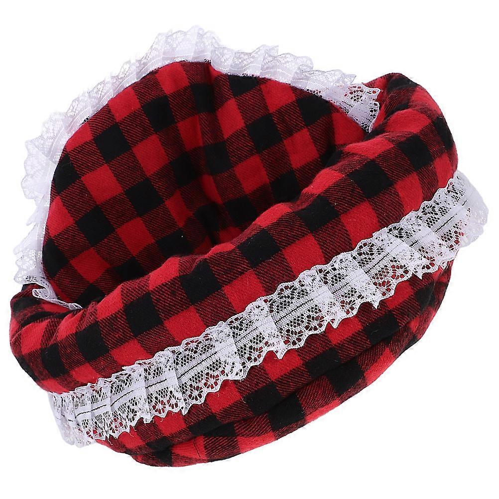 Warm Hamster Bed Cotton House for 4Pcs Hamster Sleeping Nest Red