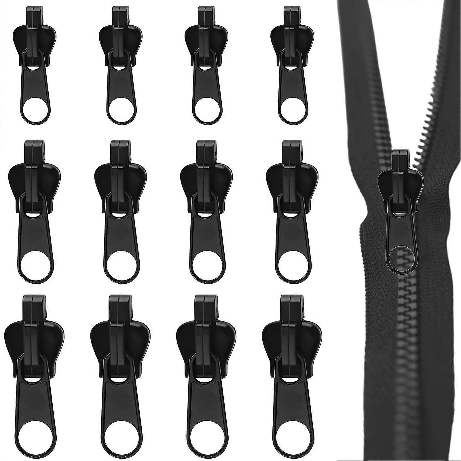 12 Piece Universal Zipper  Kit with Holder, Quick Zip Fix and Multiple Replacement Heads