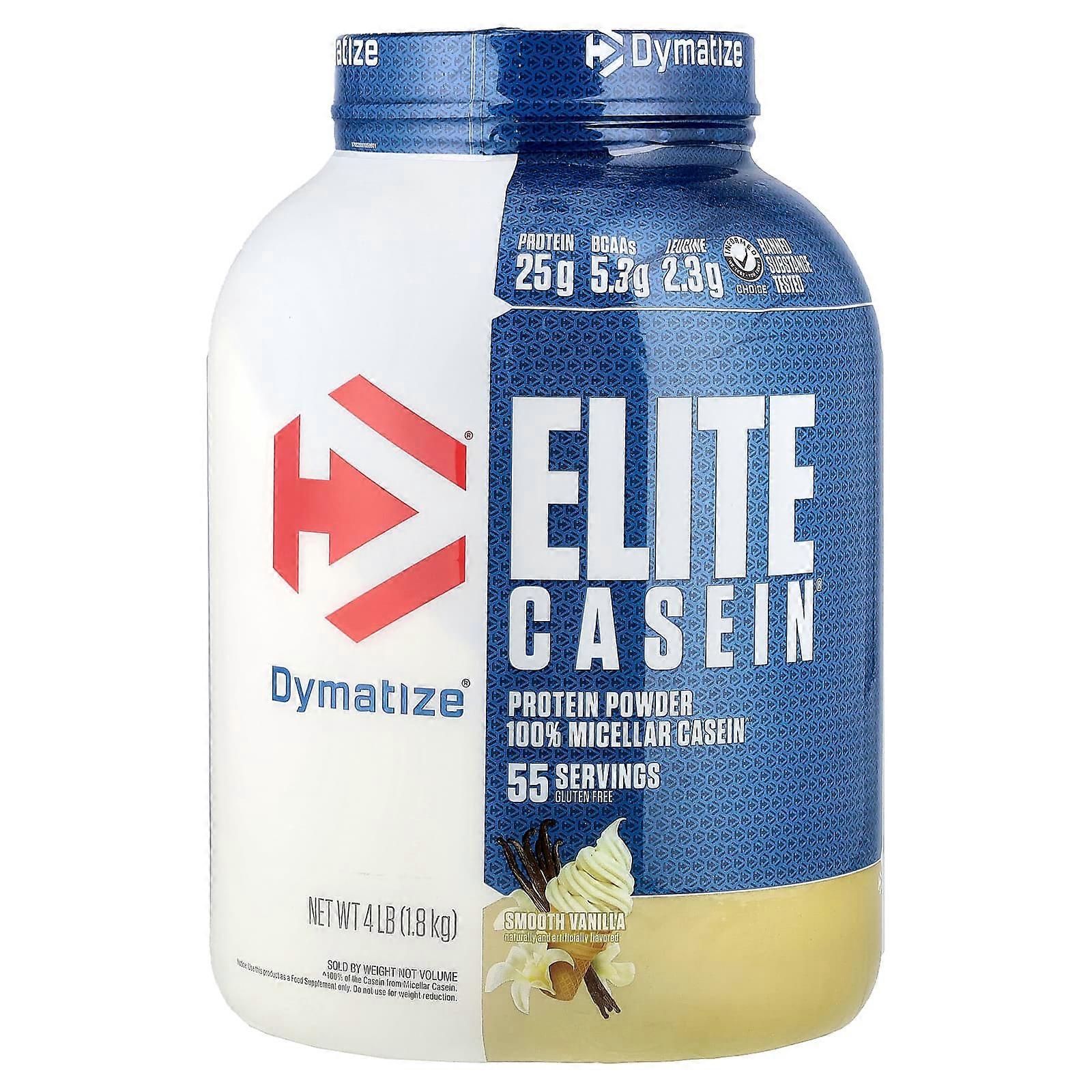 Dymatize, Elite Casein, Smooth Vanilla, 4 lb (1.8 kg)