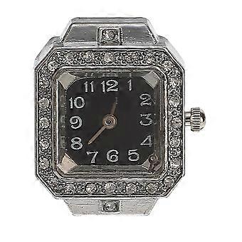 Cartoon Ring Watch for Children Alloy Finger Watch Creative 1Pcs Silver