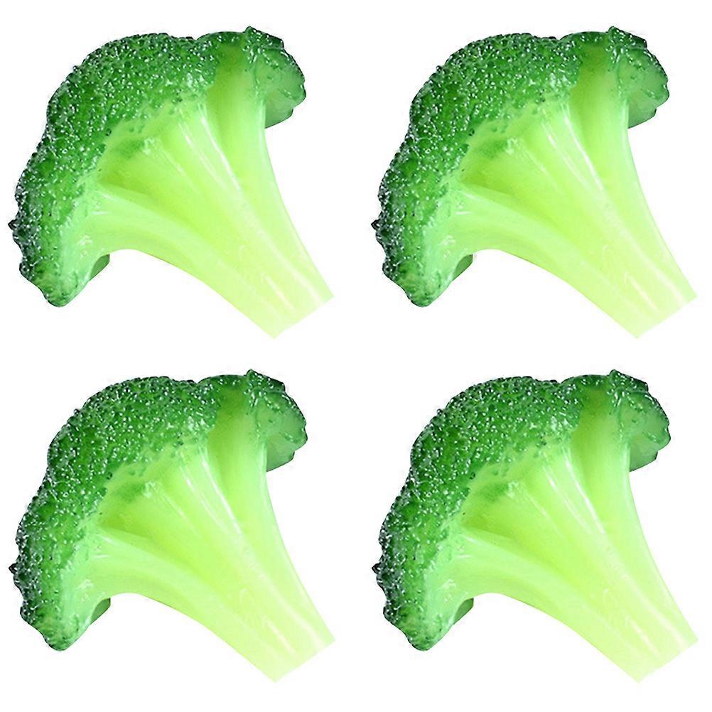 Decorative Broccoli for Shop Display 4Pcs Simulation Fake Broccoli Slice