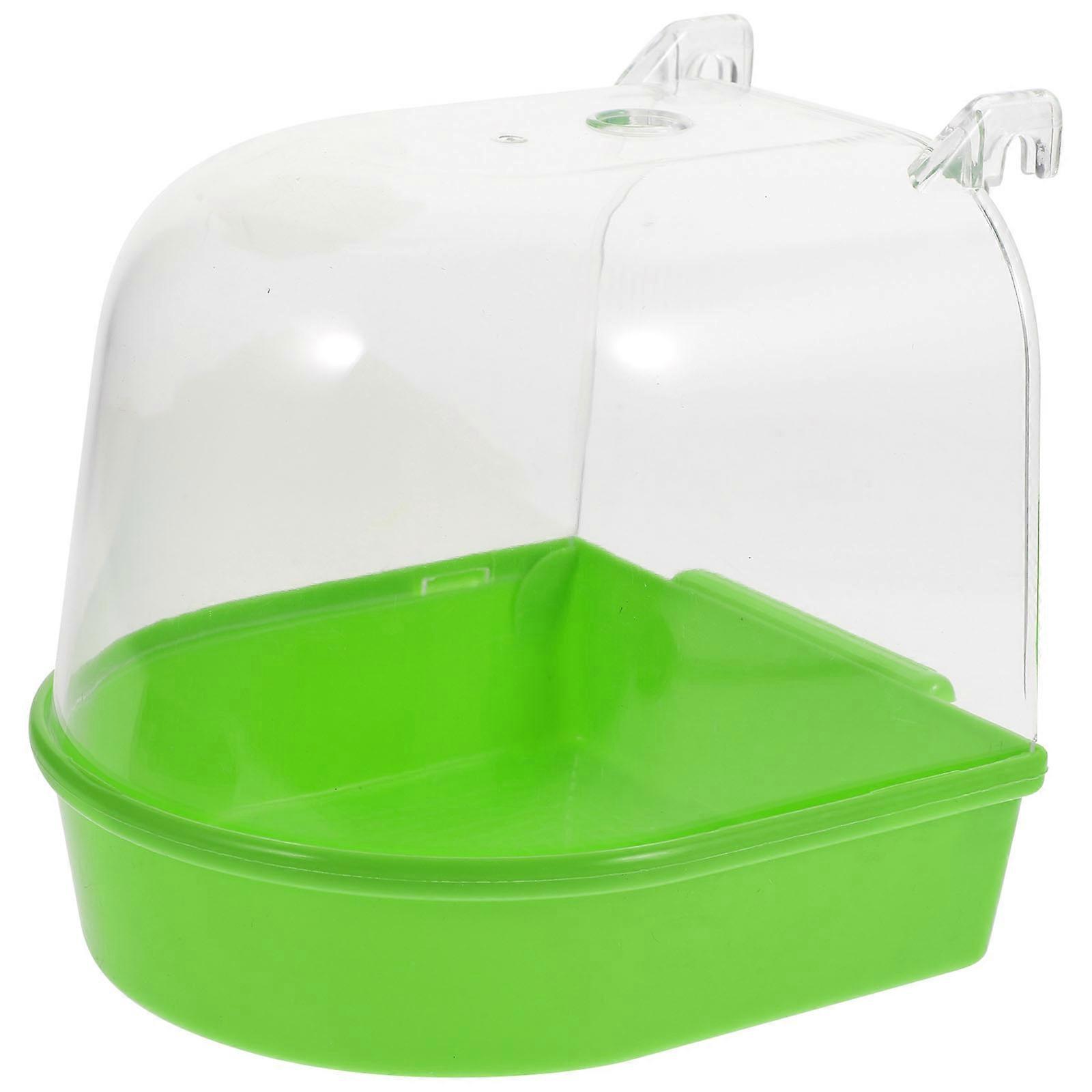Parrot Bath Box Bird Bath for Cage Designed for Storage with ABS Material