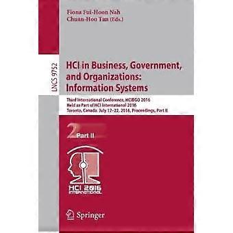 Hci In Business Government And Organizations Information Systems Third Int - Springer Nature B.V - Paperback - en Book