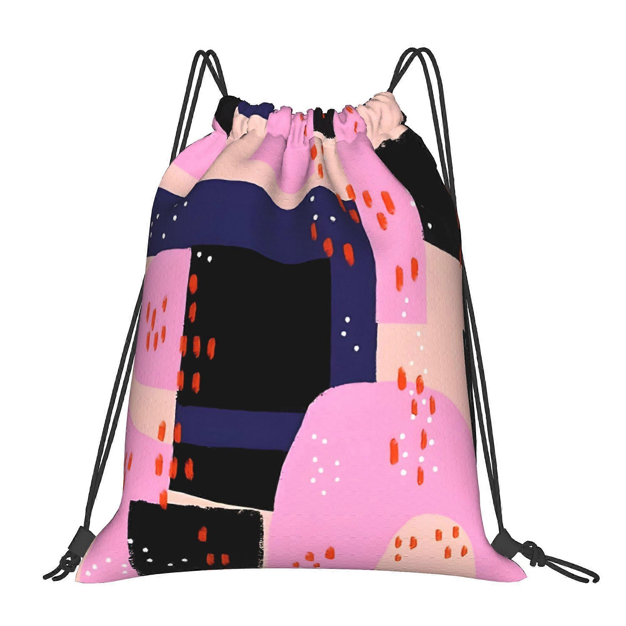 1pc Memphis Inspired 80S Abstract Drawstring Backpack-Cqazw