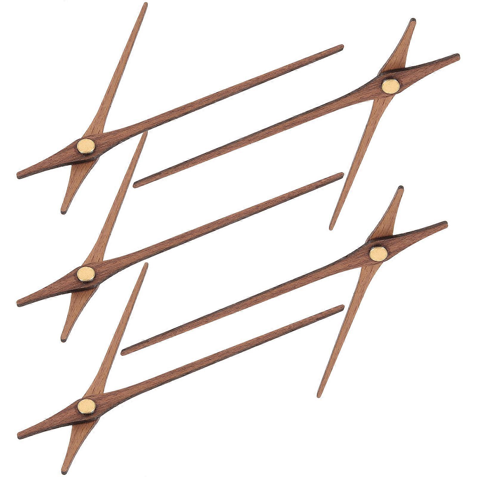 5 Sets Wooden DIY Clock Pointers Wall Clock Pointers Replacement Clock Accessories
