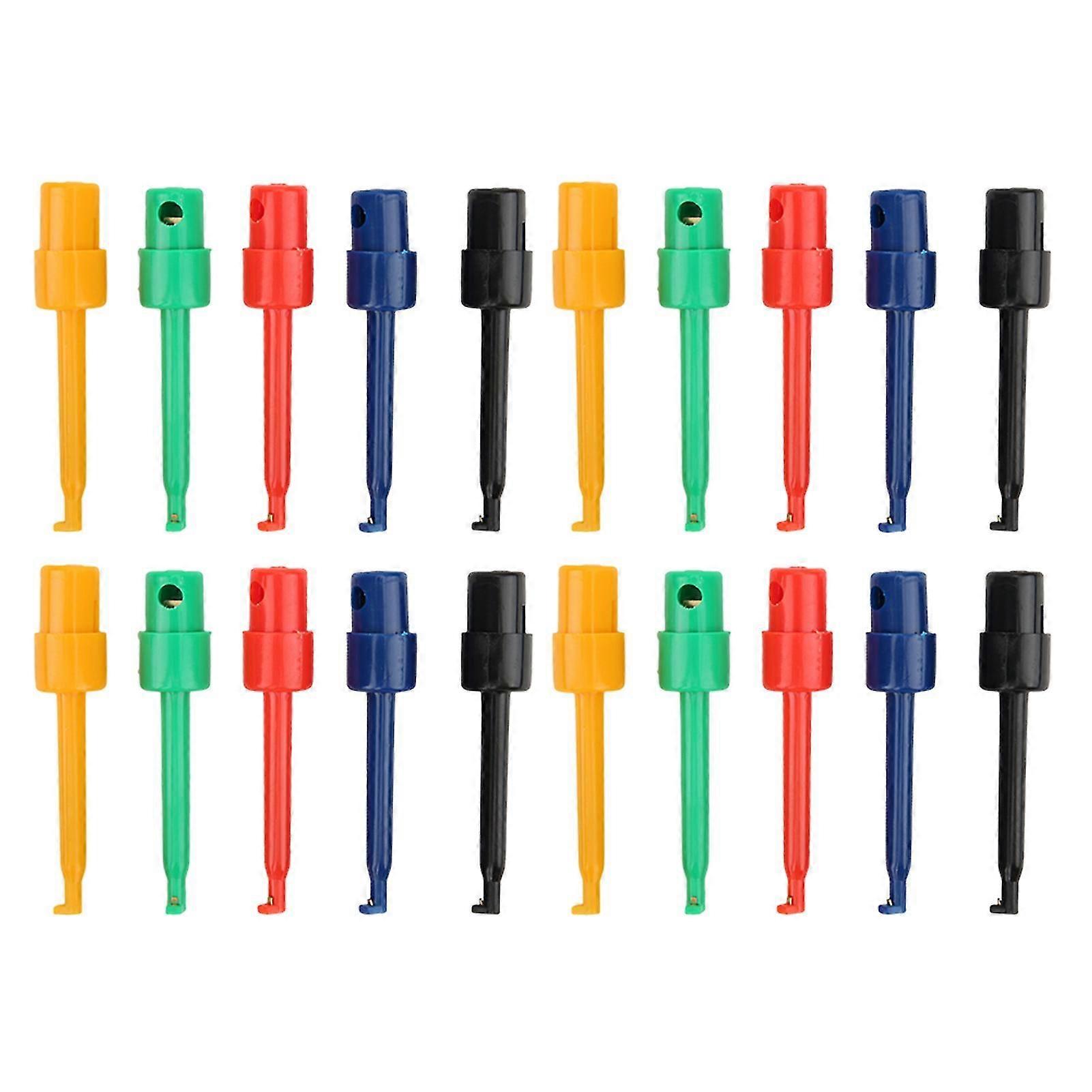20Pcs Large Test Hook Clip Grabber Test Probe for Electronic Testing Multimeter AccessoriesLarge Test HookEdition 0519