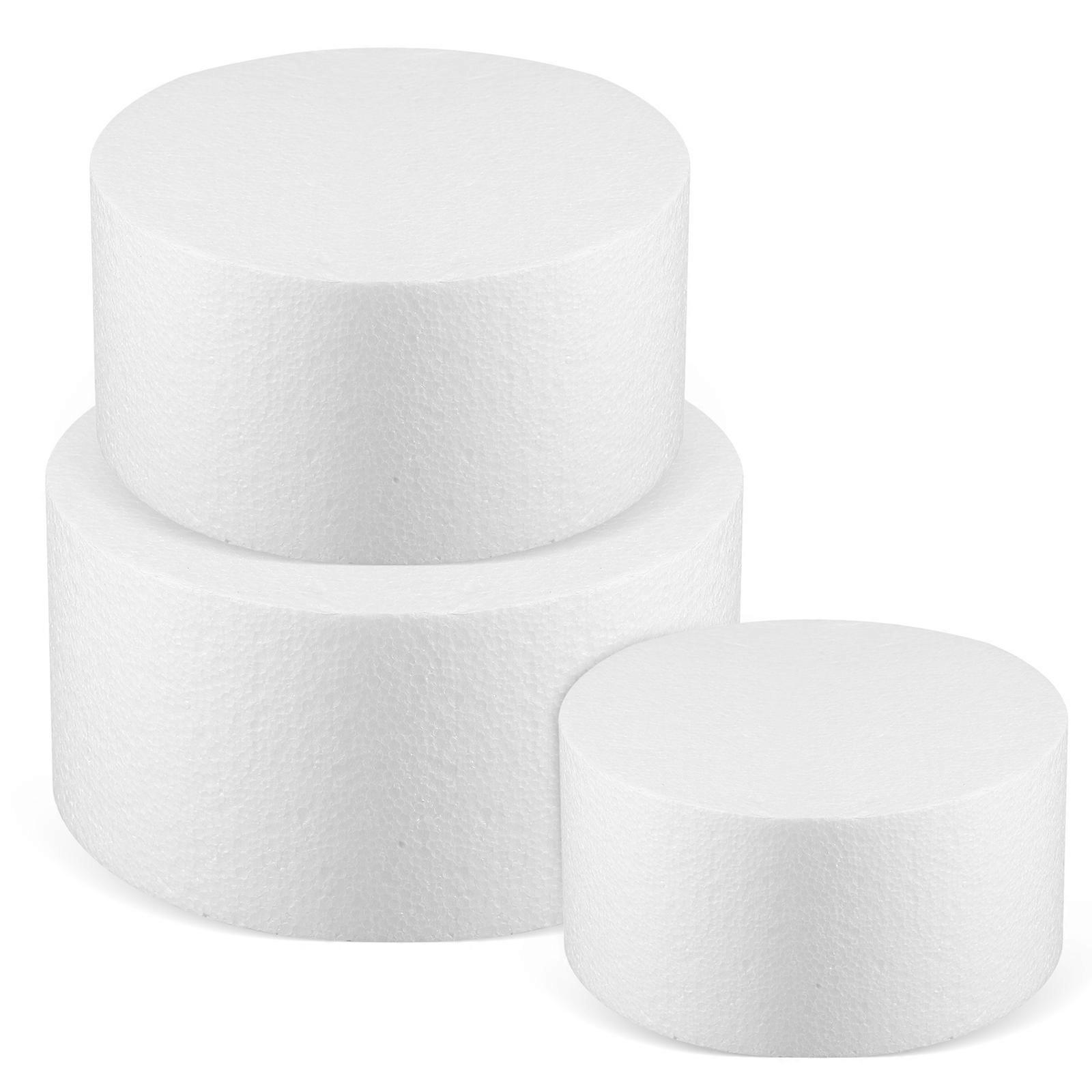 White Foam Cake Models for Decoration 3Pcs Cake Dummies Set