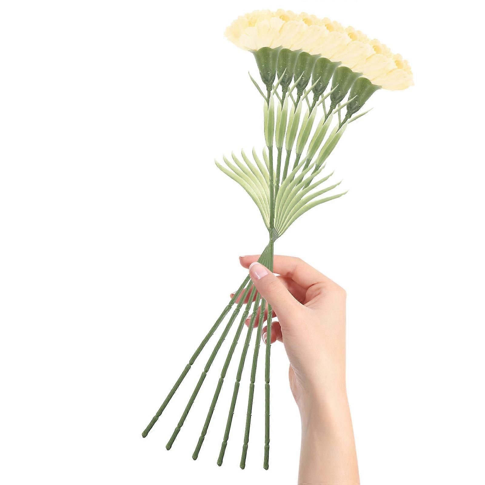 Simulation Flower Carnation Artificial Adornment for Decor 6Pcs Set