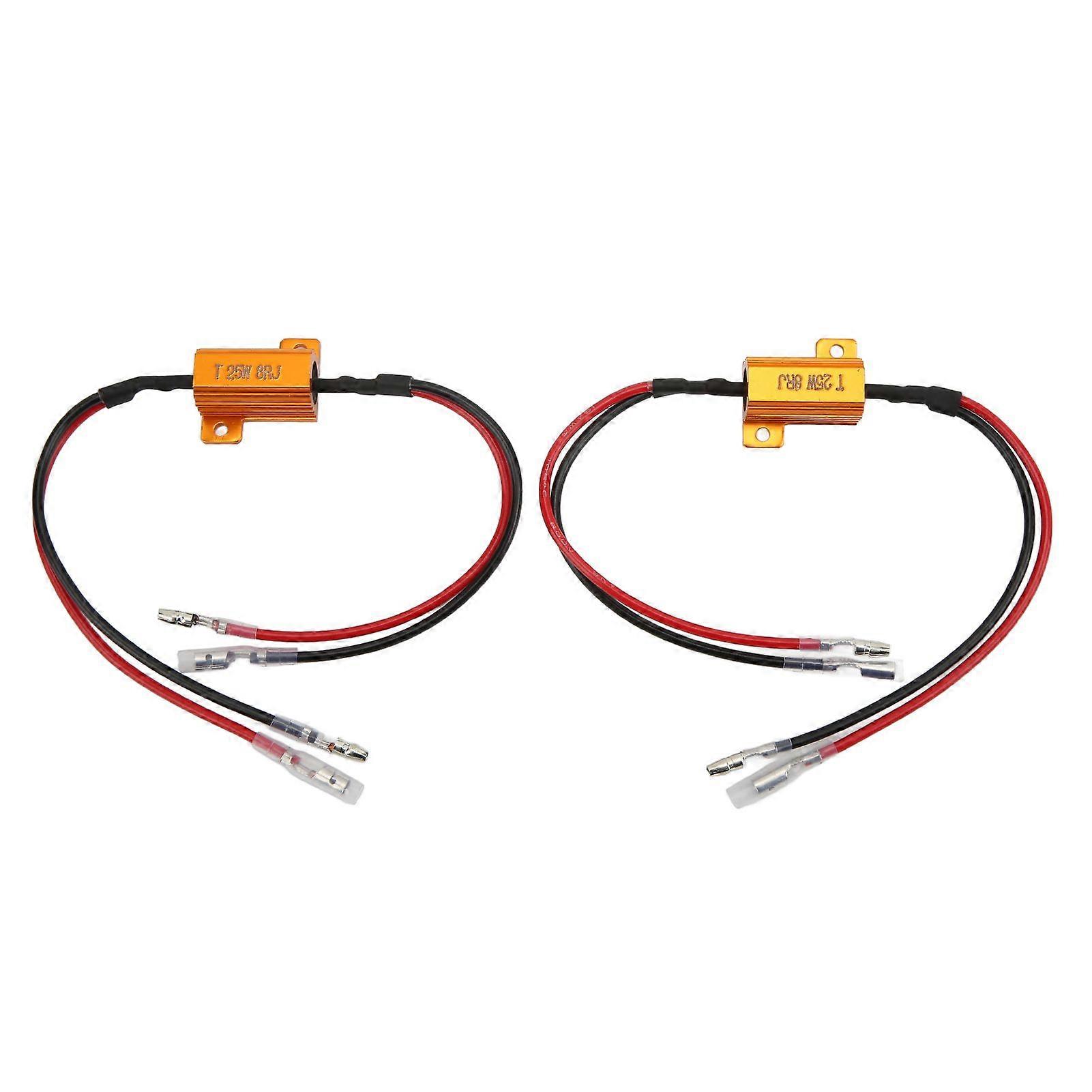 2Pcs LED Resistor 25W8 Small Portable Efficient Decoding Ultrahigh Frequency Easy Use Load Resistors