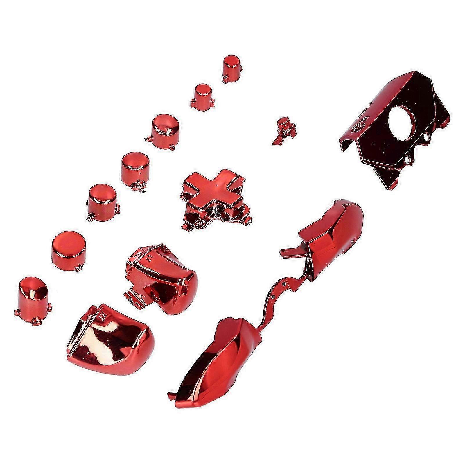 QM21071001 Game Controller Button Set Electroplating Red with Screwdrivers
