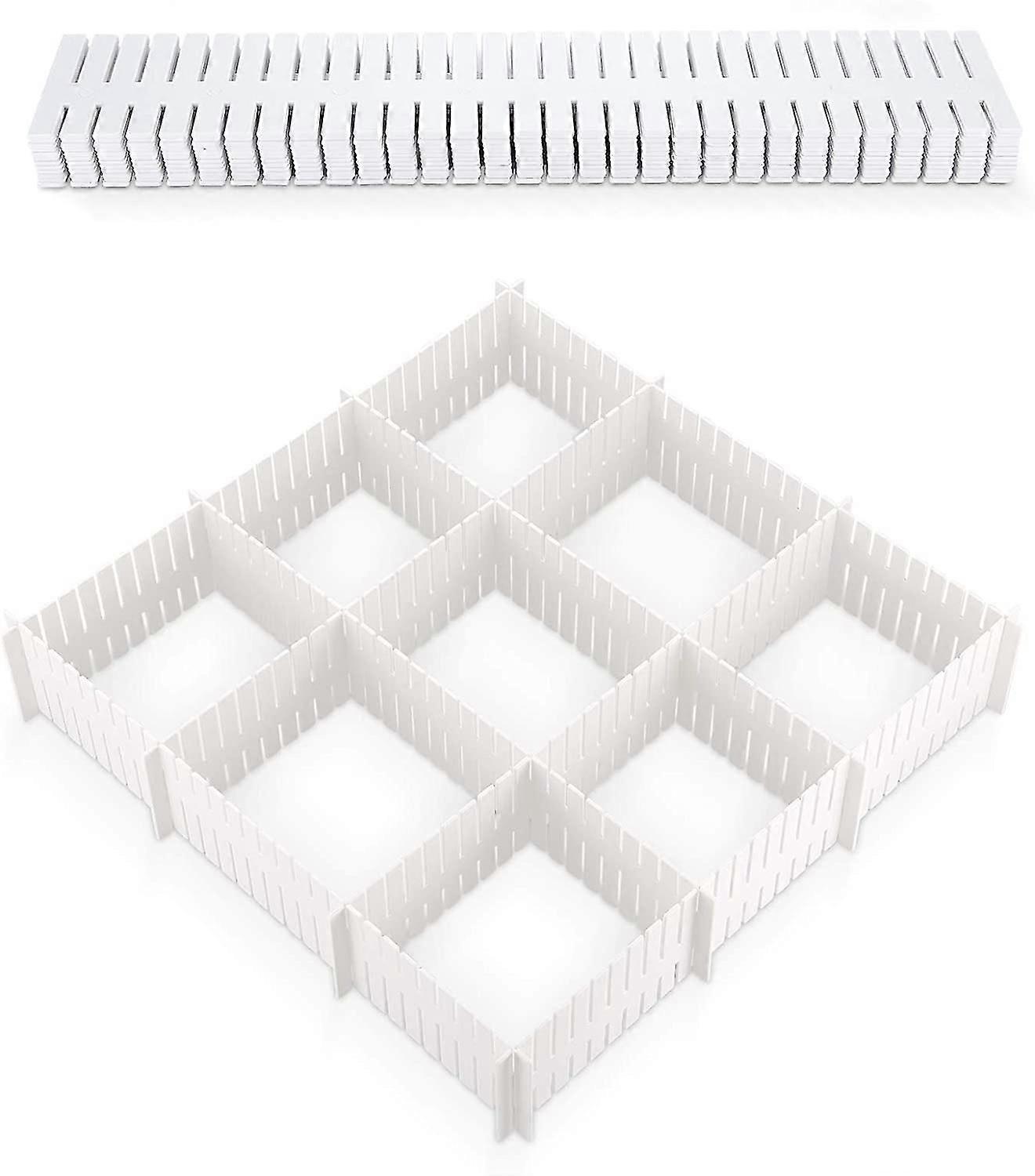 Pack de 12 séparateurs de tiroirs réglables