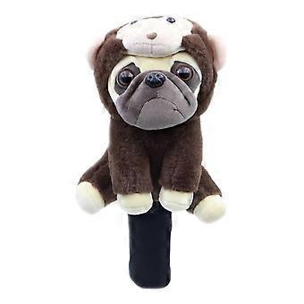 Housse pour tête de club de golf, housse en peluche tricotée marron pour maillet, 23 x 15 cm, protection durable et résistante aux rayures pour clubs de golf utilitaires
