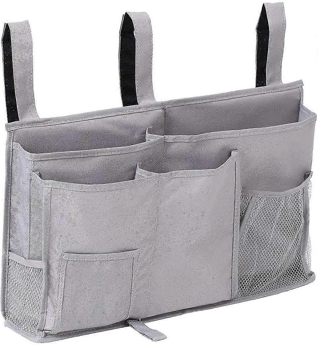 Bedside Organizer Bedside Storage Caddy kotiin, harmaa