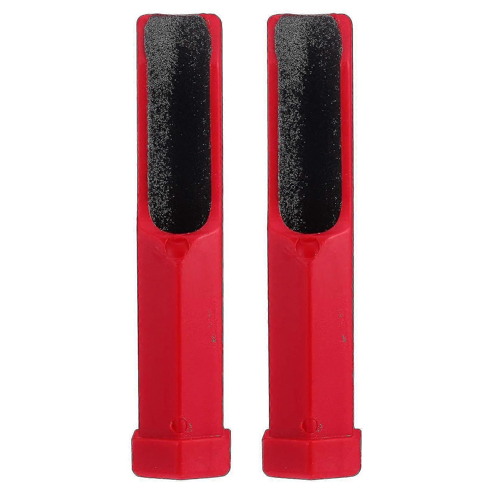 2pcs Billard Pool Queue Tipp Werkzeug Billard Pool Queue Tipp Shaper Polierer (rot)