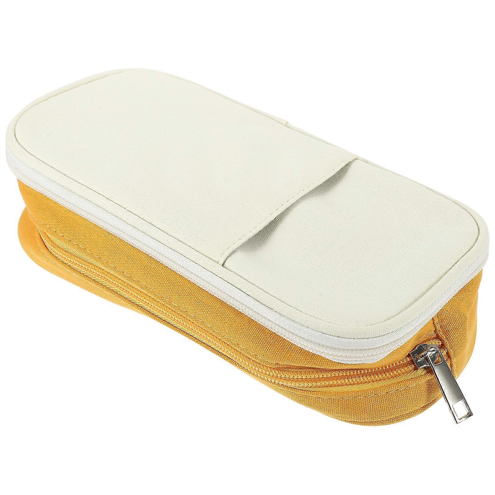 Large Capacity Multi-Function Pencil Bag for Storage Use Canvas Material