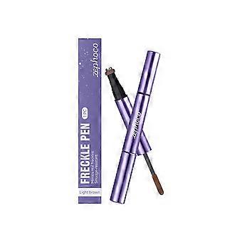 2pcsNatural Freckle Pen, Light Brown, Smooth and Pigmented Makeup for Natural Freckle Look