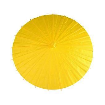 Charm Small Paper Parasol Wedding Paper Umbrella Party Favor White Umbrellas for Flower Girls and Role Playing Yellow