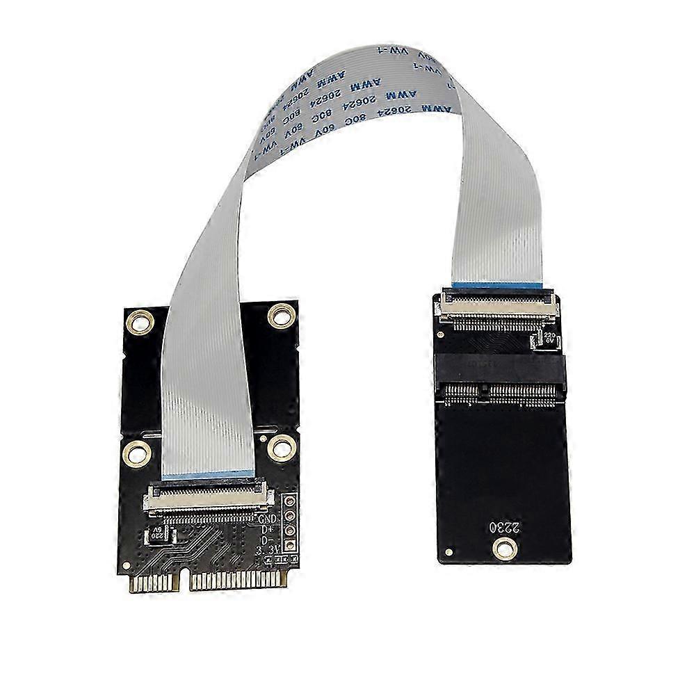 NGFF M.2 Key E Interface to Mini PCI-E Adapter Card Extension Cable with FPC Cable compatible with Wifi Bluetooth Module