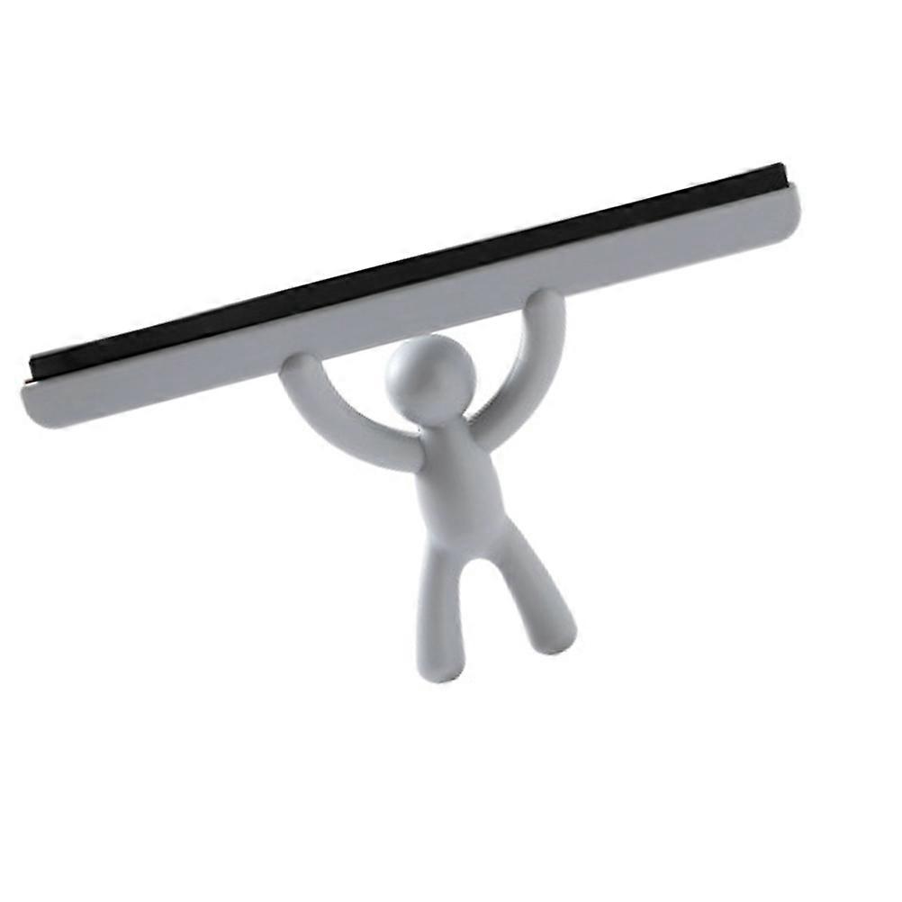 Plastic Window Squeegee Tiny Human Shape Glass Scraper Cleaning Tools Grey