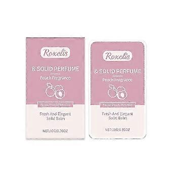 1pcs Peach Solid Perfume, Fresh Fruit Scent Light Lasting Portable Solid Balm Eau De Toilette