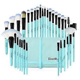 Makeup Brush Set, 32pcs Blue Eyeshadow Make up Brush Foundation Blending Blush Concealer Shader Eyeshadow Brushes