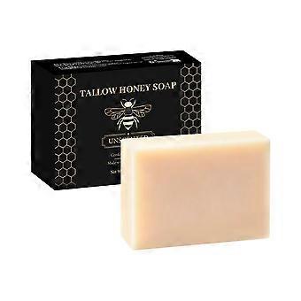 Lavender Tallow Honey Soap Bar Infused with Natural Castor Oil & Raw Honey, Gentle Daily Cleansing Bar, Hydrating & Nourishing Body Soap for All Skin