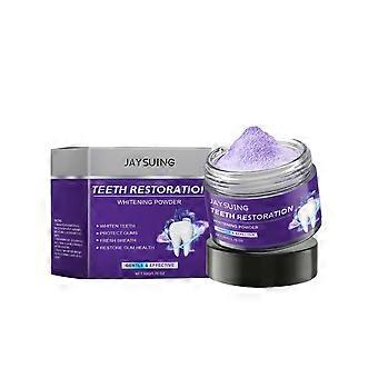 Jaysuing Purple Whitening Whitening Teeth Powder, Oral Cleaning Teeth Cleaning Gingiva Fresh Breath Cleaning Teeth Care