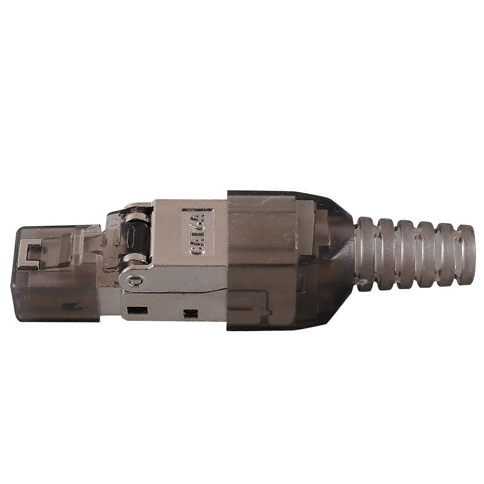 Ethernet Cable Connector Modular Plug For Network Engineers Dark -Plated Tool-Free Installation 1Set